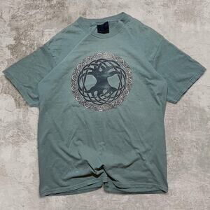 90s green tree of Life shirt size L